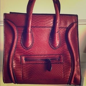 Faux Snakeskin Purse